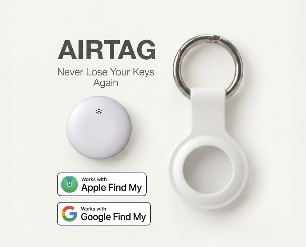 Universal Bluetooth tracker with keychain mount